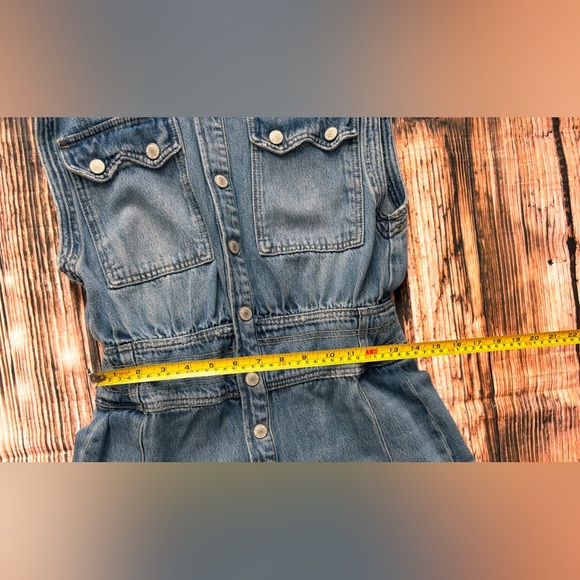 FREE PEOPLE CRVY BADLANDS COVERALL WE THE FREE WIDE LEG DENIM - Picture 6 of 14